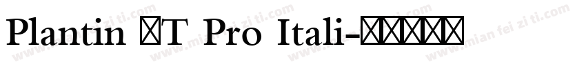 Plantin MT Pro Itali字体转换